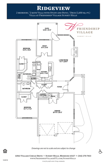 Floorplan of Friendship Village Saint Louis, Assisted Living, Memory Care, Saint Louis, MO 10