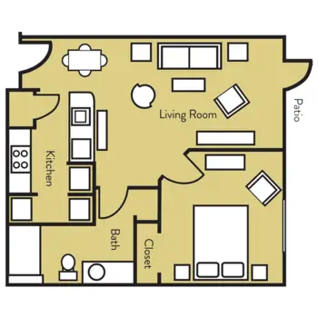 Floorplan of Garden House of Anderson, Assisted Living, Memory Care, Anderson, SC 1