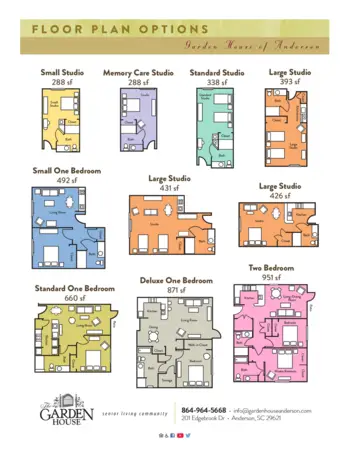 Floorplan of Garden House of Anderson, Assisted Living, Memory Care, Anderson, SC 3