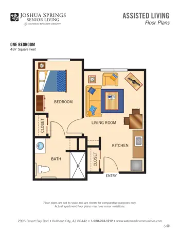 Floorplan of Joshua Springs Senior Living, Assisted Living, Bullhead City, AZ 2