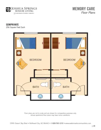 Floorplan of Joshua Springs Senior Living, Assisted Living, Bullhead City, AZ 4