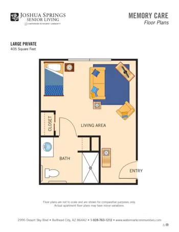 Floorplan of Joshua Springs Senior Living, Assisted Living, Bullhead City, AZ 6