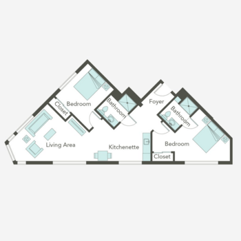 Floorplan of Aegis Living on Madison, Assisted Living, Seattle, WA 1