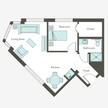 Floorplan of Aegis Living on Madison, Assisted Living, Seattle, WA 3