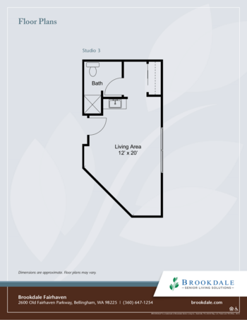 Floorplan of Brookdale Fairhaven, Assisted Living, Bellingham, WA 2