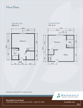 Floorplan of Brookdale Great Bend, Assisted Living, Great Bend, KS 1