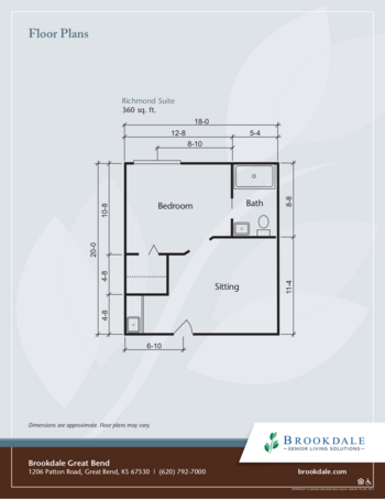 Floorplan of Brookdale Great Bend, Assisted Living, Great Bend, KS 2