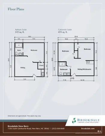Floorplan of Brookdale New Bern, Assisted Living, New Bern, NC 3