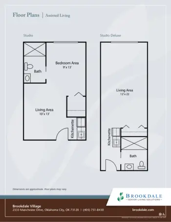 Floorplan of Brookdale Village, Assisted Living, Memory Care, Oklahoma City, OK 1