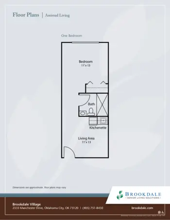 Floorplan of Brookdale Village, Assisted Living, Memory Care, Oklahoma City, OK 2