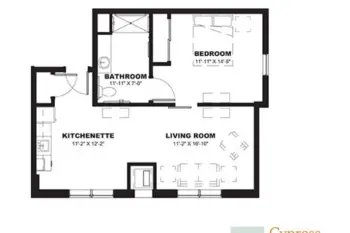 Floorplan of Clarendale of Algonquin, Assisted Living, Algonquin, IL 1