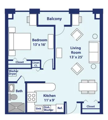 Floorplan of Connemara Senior Living Campello, Assisted Living, Brockton, MA 1