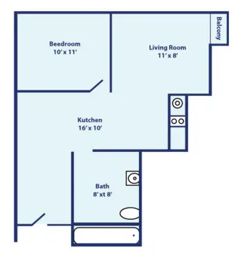 Floorplan of Connemara Senior Living Campello, Assisted Living, Brockton, MA 3