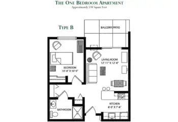 Floorplan of Meadowmere Madison, Assisted Living, Madison, WI 1