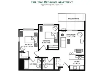 Floorplan of Meadowmere Madison, Assisted Living, Madison, WI 3
