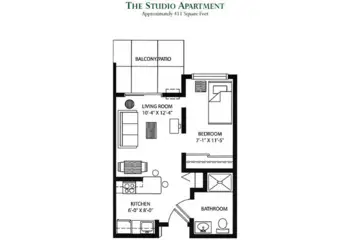 Floorplan of Meadowmere Madison, Assisted Living, Madison, WI 4