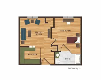 Floorplan of Rose Estates Assisted Living Community, Assisted Living, Overland Park, KS 1