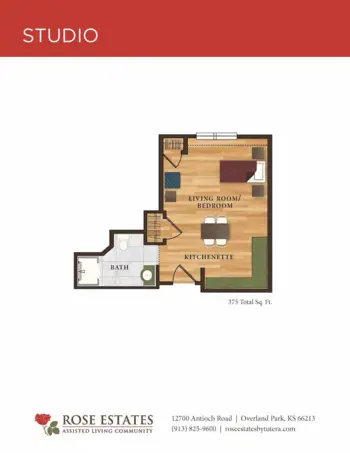 Floorplan of Rose Estates Assisted Living Community, Assisted Living, Overland Park, KS 6