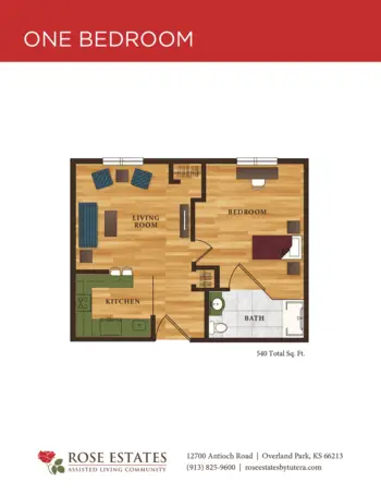 Floorplan of Rose Estates Assisted Living Community, Assisted Living, Overland Park, KS 8