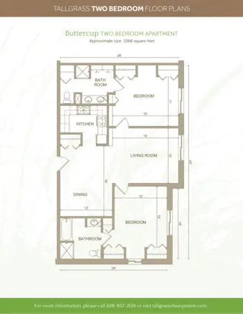 Floorplan of Tallgrass Senior Living, Assisted Living, Sun Prairie, WI 2