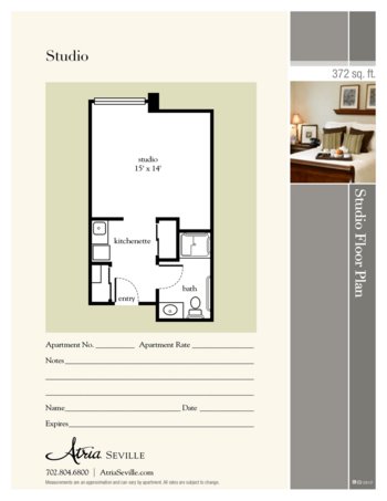 Floorplan of Atria Seville, Assisted Living, Las Vegas, NV 1