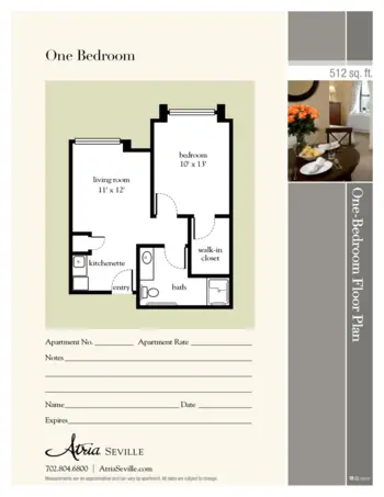 Floorplan of Atria Seville, Assisted Living, Las Vegas, NV 2