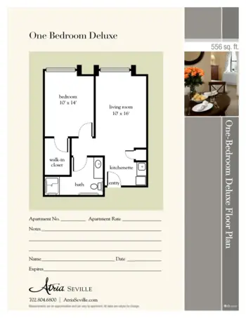 Floorplan of Atria Seville, Assisted Living, Las Vegas, NV 3