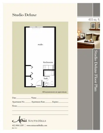 Floorplan of Atria South Hills, Assisted Living, Pittsburgh, PA 2