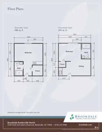 Floorplan of Brookdale Bartlesville North, Assisted Living, Bartlesville, OK 1