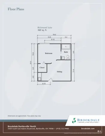 Floorplan of Brookdale Bartlesville North, Assisted Living, Bartlesville, OK 2