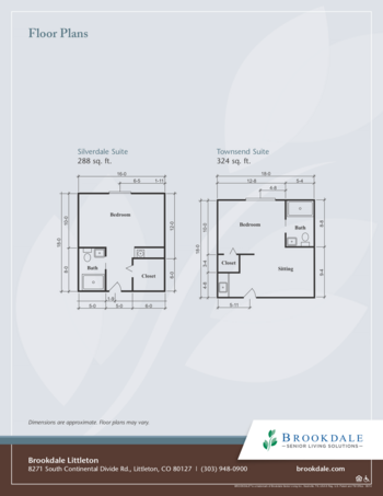 Floorplan of Brookdale Littleton, Assisted Living, Littleton, CO 1