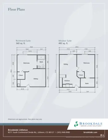 Floorplan of Brookdale Littleton, Assisted Living, Littleton, CO 2