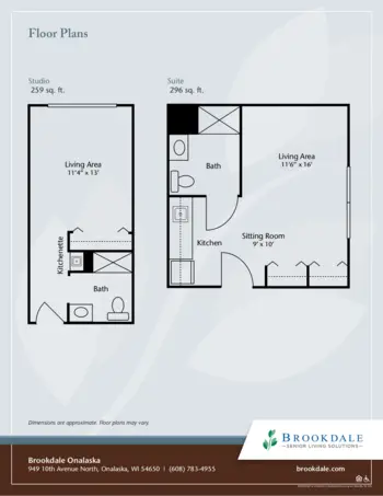 Floorplan of Brookdale Onalaska, Assisted Living, Memory Care, Onalaska, WI 1