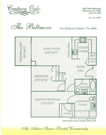 Floorplan of Century Oaks, Assisted Living, Melbourne, FL 2