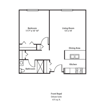 Floorplan of Commonwealth Senior Living at Front Royal, Assisted Living, Memory Care, Front Royal, VA 1