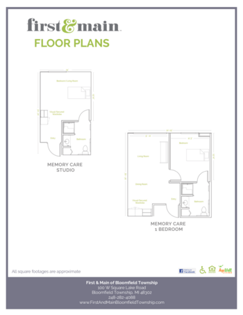 Floorplan of First & Main of Bloomfield Township, Assisted Living, Bloomfield Township, MI 2
