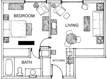 Floorplan of Grandview Village, Assisted Living, Marysville, WA 1
