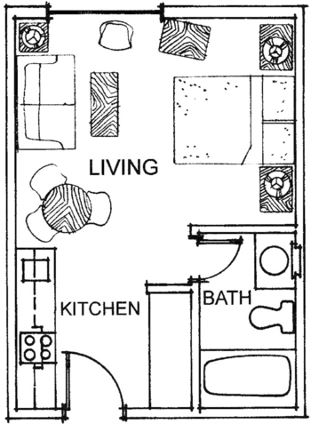Floorplan of Grandview Village, Assisted Living, Marysville, WA 3
