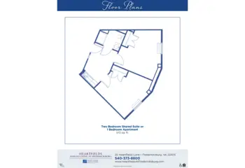 Floorplan of Heartfields at Fredericksburg, Assisted Living, Memory Care, Fredericksburg, VA 2