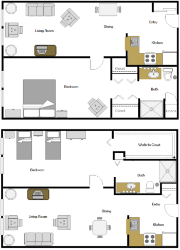 Floorplan of Keystone Senior Suites, Assisted Living, Keystone, IA 1