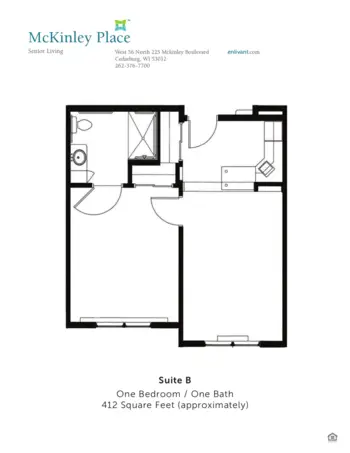 Floorplan of McKinley Place, Assisted Living, Cedarburg, WI 5