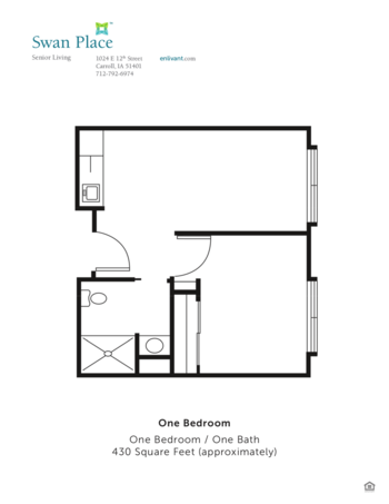 Floorplan of Swan Place, Assisted Living, Carroll, IA 3