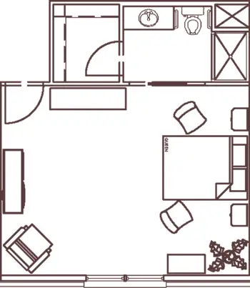 Floorplan of The Aspen of Brookhaven, Assisted Living, Brookhaven, MS 1