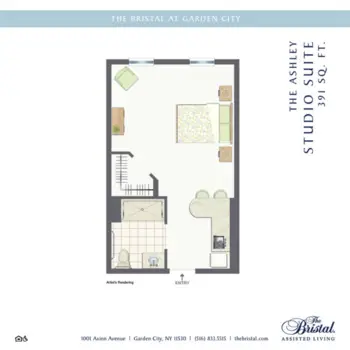 Floorplan of The Bristal at Garden City, Assisted Living, Garden City, NY 1