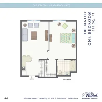Floorplan of The Bristal at Garden City, Assisted Living, Garden City, NY 2