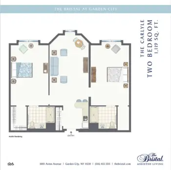 Floorplan of The Bristal at Garden City, Assisted Living, Garden City, NY 3