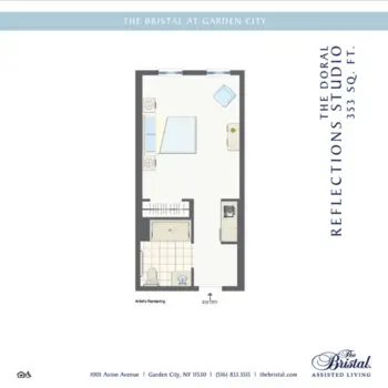 Floorplan of The Bristal at Garden City, Assisted Living, Garden City, NY 4