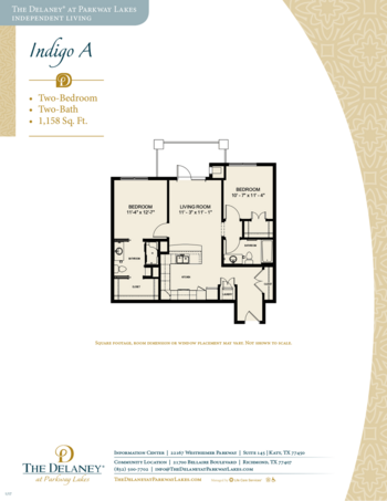 Floorplan of The Delaney at Parkway Lakes, Assisted Living, Richmond, TX 4