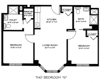 Floorplan of The Villa at Saint Antoine, Assisted Living, Memory Care, North Smithfield, RI 1