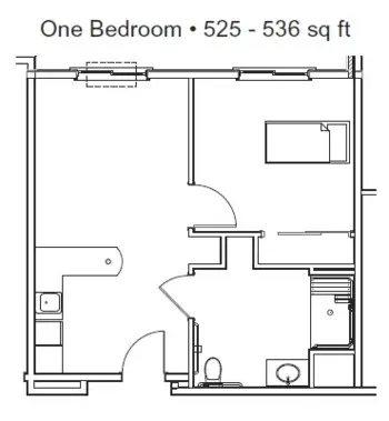 Floorplan of The Village at Seven Oaks, Assisted Living, Bakersfield, CA 1